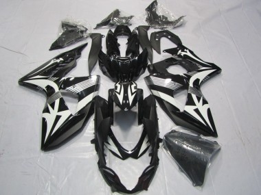 Black White 2009-2016 Suzuki GSXR 1000 Motorcycle Fairing