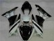 Black White 3M Touch4 2009-2012 Kawasaki ZX6R Motorcycle Fairing