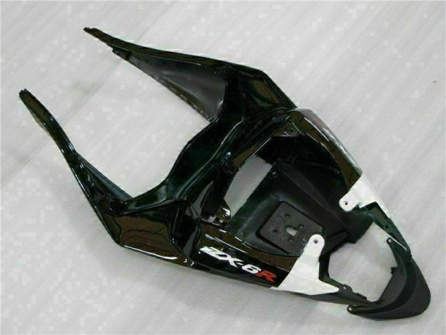 Black White 3M Touch4 2009-2012 Kawasaki ZX6R Motorcycle Fairings Black White 3M Touch4 2009-2012 Kawasaki ZX6R Motorcycle Fairings