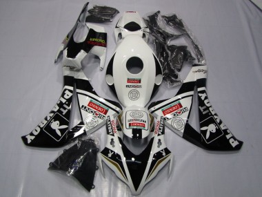 Black White Denso Playboy 2008-2011 Honda CBR1000RR Motorcycle Fairings