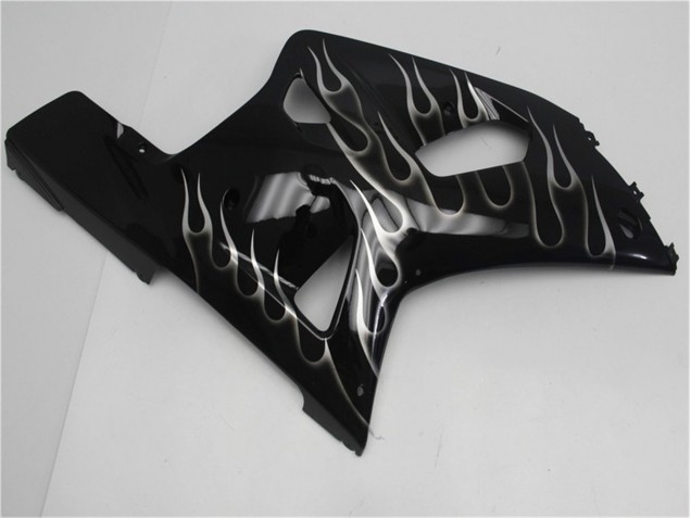 Black White Flame 2001-2003 Suzuki GSXR 600/750 Motorcycle Fairings Black White Flame 2001-2003 Suzuki GSXR 600/750 Motorcycle Fairings