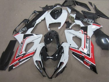 Black White Red 2005-2006 Suzuki GSXR 1000 Motorcycle Fairings