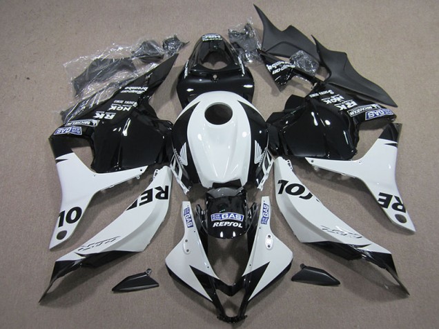 Black White Repsol 2009-2012 Honda CBR600RR Motorcycle Fairings Black White Repsol 2009-2012 Honda CBR600RR Motorcycle Fairings