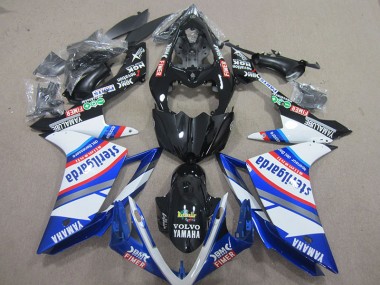Black White Sterilgarda 2007-2008 Yamaha YZF R1 Motorcycle Fairings