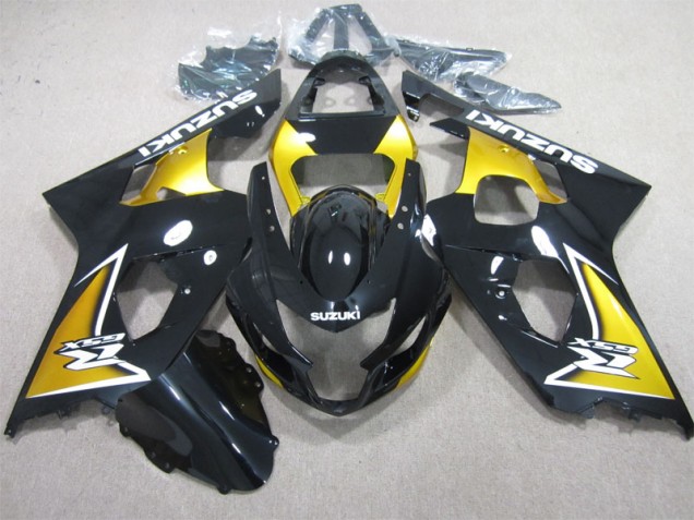Black Yellow 2004-2005 Suzuki GSXR 600 Motorcycle Fairings Black Yellow 2004-2005 Suzuki GSXR 600 Motorcycle Fairings