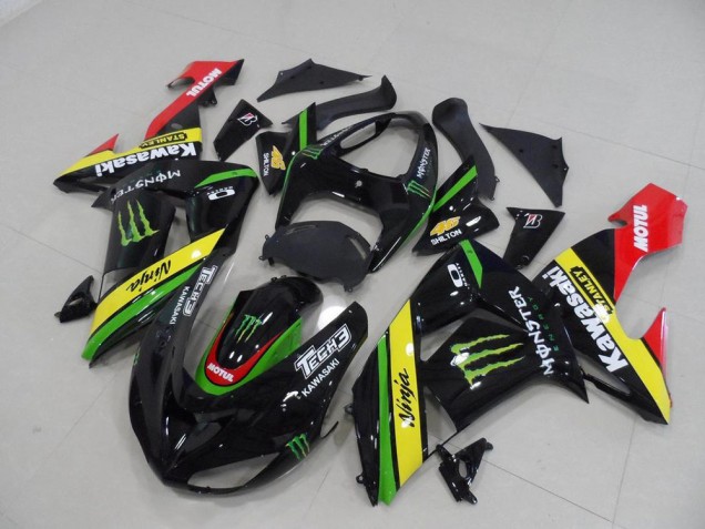 Black Yellow Monster 2006-2007 Kawasaki ZX10R Motorcycle Fairings Black Yellow Monster 2006-2007 Kawasaki ZX10R Motorcycle Fairings