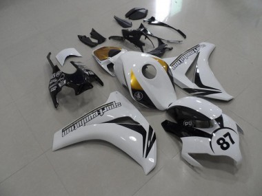 Black and White and Gold 2008-2011 Honda CBR1000RR Motorcycle Fairings