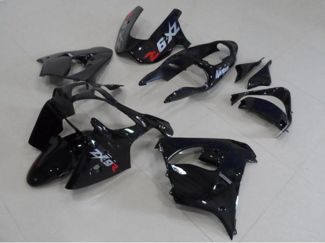 Black with Grey Decals 2000-2001 Kawasaki ZX9R Motorcycle Fairings Black with Grey Decals 2000-2001 Kawasaki ZX9R Motorcycle Fairings