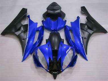 Blue Black 2006-2007 Yamaha YZF R6 Aftermarket Motorcycle Fairings