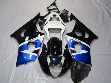 Blue Black White 2003-2004 Suzuki GSXR 1000 Motorcycle Fairings