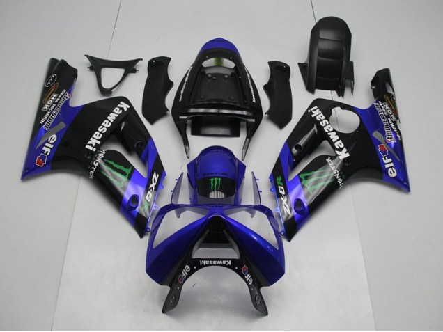 Blue Monster 2003-2004 Kawasaki ZX6R Motorcycle Fairings Blue Monster 2003-2004 Kawasaki ZX6R Motorcycle Fairings