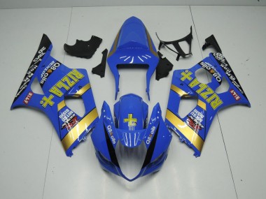Blue Rizla 2003-2004 Suzuki GSXR 1000 Motorcycle Fairings