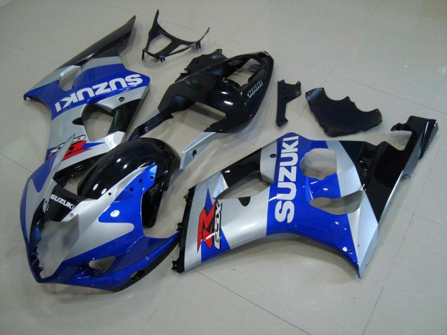 Blue Silver 2003-2004 Suzuki GSXR 1000 Motorcycle Fairings Blue Silver 2003-2004 Suzuki GSXR 1000 Motorcycle Fairings
