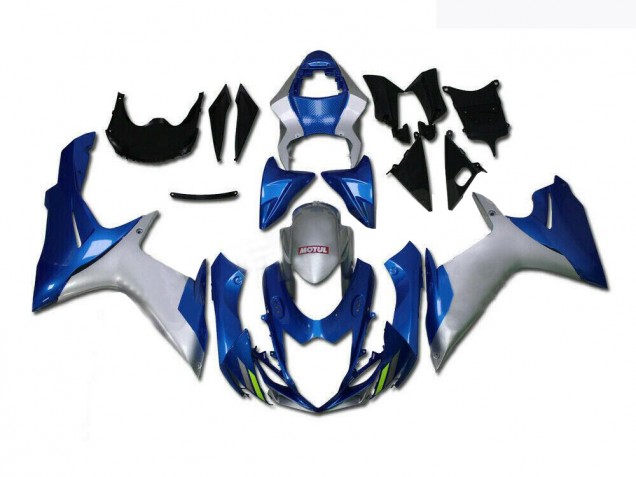 Blue Silver 2011-2021 Suzuki GSXR 600/750 Motorcycle Fairings Blue Silver 2011-2021 Suzuki GSXR 600/750 Motorcycle Fairings