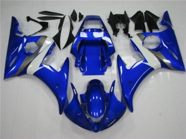 Blue White 2003-2005 Yamaha YZF R6 Motorcycle Bodywork
