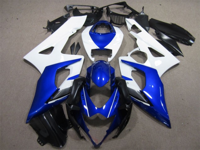 Blue White 2005-2006 Suzuki GSXR 1000 Motorcycle Bodywork Blue White 2005-2006 Suzuki GSXR 1000 Motorcycle Bodywork