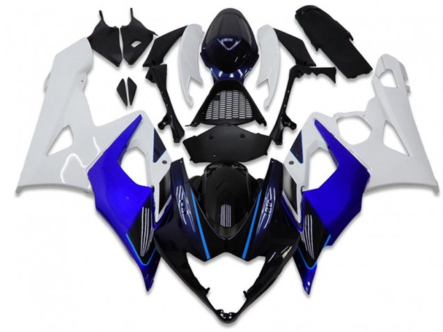 Blue White 2005-2006 Suzuki GSXR 1000 Motorcycle Fairings Blue White 2005-2006 Suzuki GSXR 1000 Motorcycle Fairings