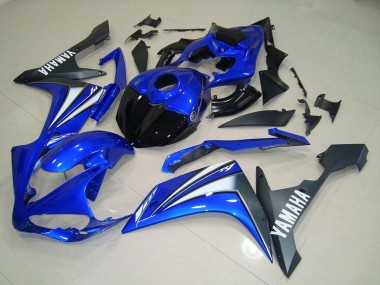 Blue White 2007-2008 Yamaha YZF R1 Full Motorcycle Fairing Kits