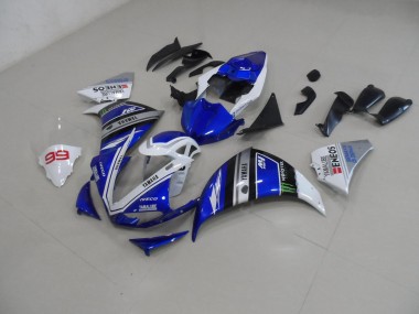 Blue White 2009-2011 Yamaha YZF R1 Motorcycle Bodywork