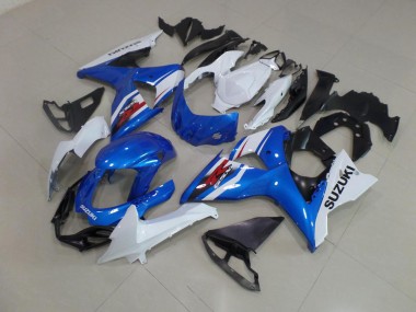 Blue White 2009-2016 Suzuki GSXR 1000 Motorcycle Fairings