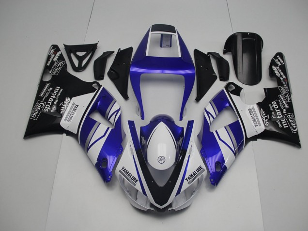 Blue White Black 1998-1999 Yamaha YZF R1 Motorcycle Fairings Blue White Black 1998-1999 Yamaha YZF R1 Motorcycle Fairings