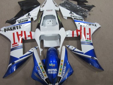 Blue White Motul Fiat 2002-2003 Yamaha YZF R1 Motorcycle Fairings