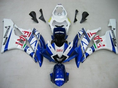 Blue White Motul Red Fiat 2006-2007 Yamaha YZF R6 Motorcycle Fairings
