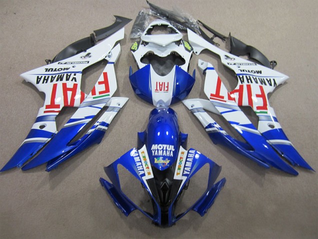 Blue White Motul Red Fiat 2008-2016 Yamaha YZF R6 Motorcycle Fairings
