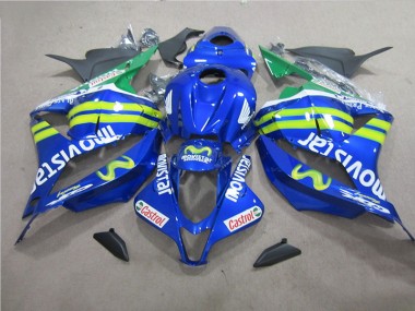 Blue White Movistar 2009-2012 Honda CBR600RR Motorcycle Fairings