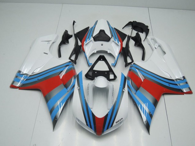 Blue White Red 2007-2014 Ducati 848 1098 1198 Motorcycle Fairings Blue White Red 2007-2014 Ducati 848 1098 1198 Motorcycle Fairings