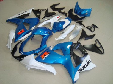 Blue and White OEM Style 2009-2016 Suzuki GSXR 1000 Motorcycle Fairings