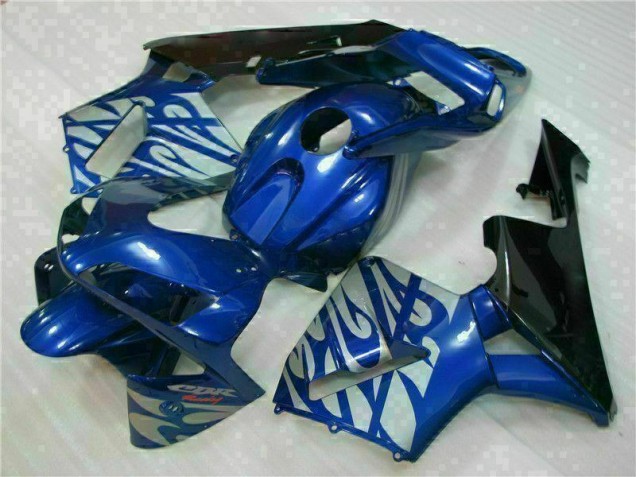 Blue with Silver Flame 2003-2004 Honda CBR600RR Motorcycle Fairings Blue with Silver Flame 2003-2004 Honda CBR600RR Motorcycle Fairings