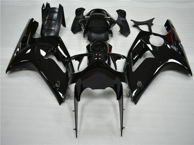 Glossy Black 2003-2004 Kawasaki ZX6R Motorcycle Fairings Glossy Black 2003-2004 Kawasaki ZX6R Motorcycle Fairings