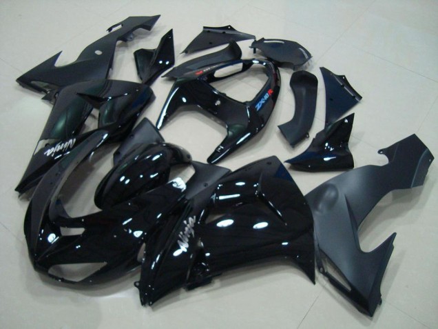 Glossy Black Matte Black 2006-2007 Kawasaki ZX10R Motorcycle Fairings