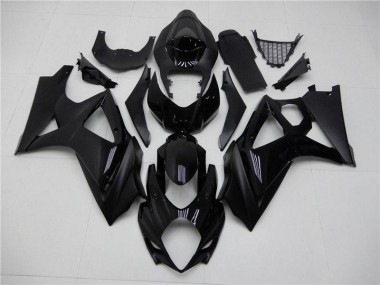 Glossy Matte Black 2007-2008 Suzuki GSXR 1000 Motorcycle Fairings