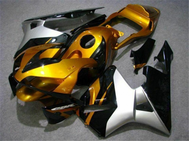 Gold Silver Black 2003-2004 Honda CBR600RR Motorcycle Fairings Gold Silver Black 2003-2004 Honda CBR600RR Motorcycle Fairings