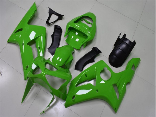 Green 2003-2004 Kawasaki ZX6R Motorcycle Fairing Green 2003-2004 Kawasaki ZX6R Motorcycle Fairing