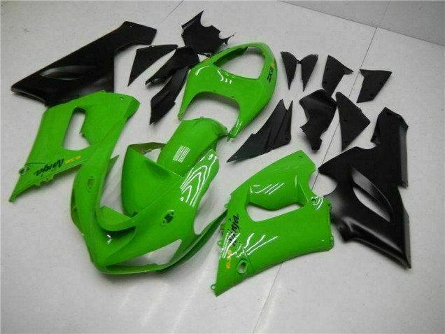 Green 2005-2006 Kawasaki ZX6R Motorcycle Fairing Kits Green 2005-2006 Kawasaki ZX6R Motorcycle Fairing Kits