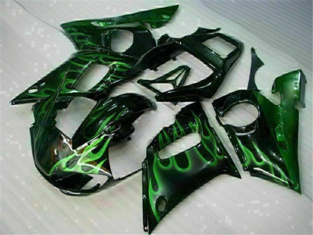 Green Black 1998-2002 Yamaha YZF R6 Motorcycle Fairings Green Black 1998-2002 Yamaha YZF R6 Motorcycle Fairings