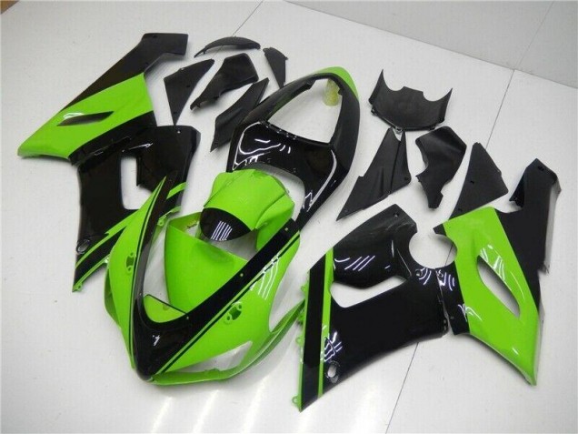 Green Black 2005-2006 Kawasaki ZX6R Motorcycle Fairing Green Black 2005-2006 Kawasaki ZX6R Motorcycle Fairing