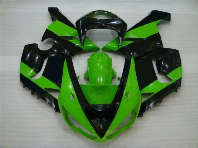 Green Black 2005-2006 Kawasaki ZX6R Motorcycle Fairings Green Black 2005-2006 Kawasaki ZX6R Motorcycle Fairings