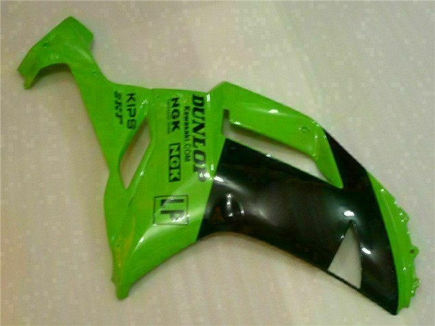 Green Black Dunlop 2007-2008 Kawasaki ZX6R Motorcycle Fairings Green Black Dunlop 2007-2008 Kawasaki ZX6R Motorcycle Fairings