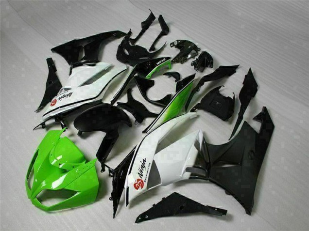Green Black White 25 2009-2012 Kawasaki ZX6R Motorcycle Fairings Green Black White 25 2009-2012 Kawasaki ZX6R Motorcycle Fairings