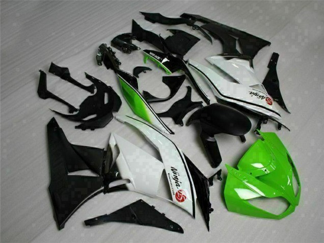 Green Black White 25 2009-2012 Kawasaki ZX6R Motorcycle Fairings Green Black White 25 2009-2012 Kawasaki ZX6R Motorcycle Fairings