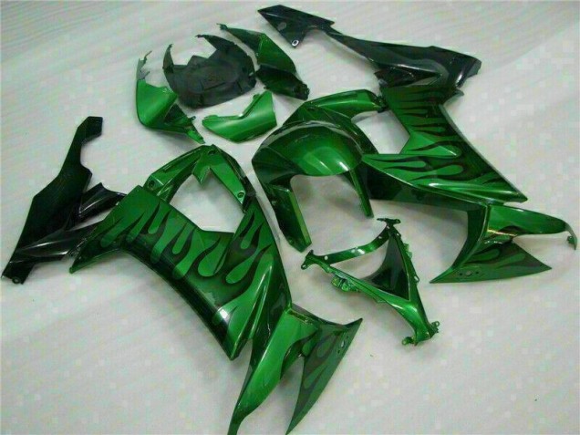 Green Flame 2008-2010 Kawasaki ZX10R Motorcycle Fairings Green Flame 2008-2010 Kawasaki ZX10R Motorcycle Fairings