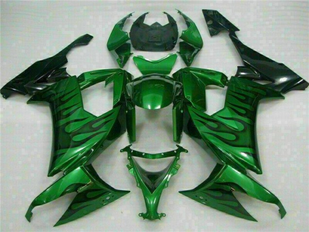 Green Flame 2008-2010 Kawasaki ZX10R Motorcycle Fairings Green Flame 2008-2010 Kawasaki ZX10R Motorcycle Fairings