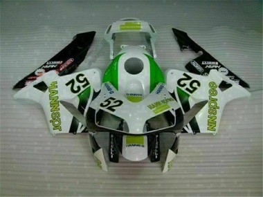 Green White Black 2003-2004 Honda CBR600RR Motorcycle Fairings