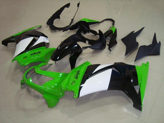 Green White Black 2008-2012 Kawasaki ZX250R Motorcycle Fairings Green White Black 2008-2012 Kawasaki ZX250R Motorcycle Fairings
