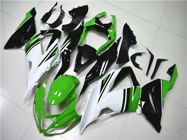 Green White Black 2013-2018 Kawasaki ZX6R Motorcycle Fairings Green White Black 2013-2018 Kawasaki ZX6R Motorcycle Fairings