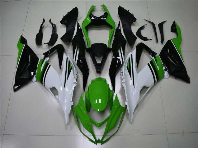 Green White Black 2013-2018 Kawasaki ZX6R Motorcycle Fairings Green White Black 2013-2018 Kawasaki ZX6R Motorcycle Fairings